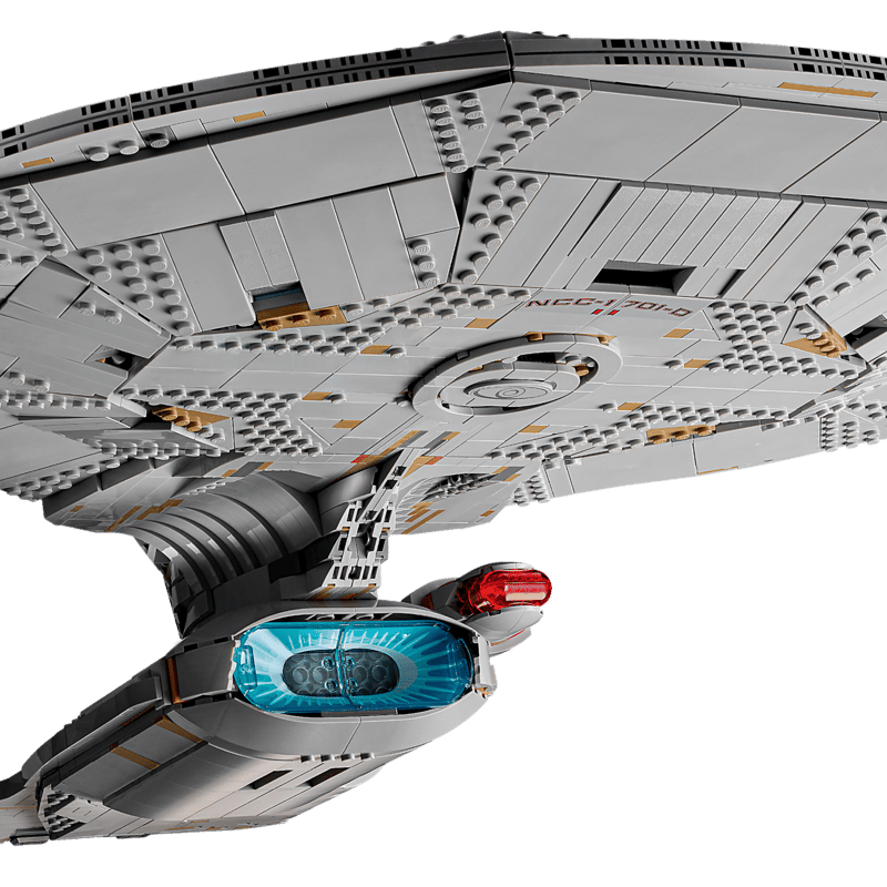 Конструктор USS Enterprise NCC-1701-D 10356 — звездолёт Star Trek из 3600 деталей с 9 мини-фигурками и подставкой