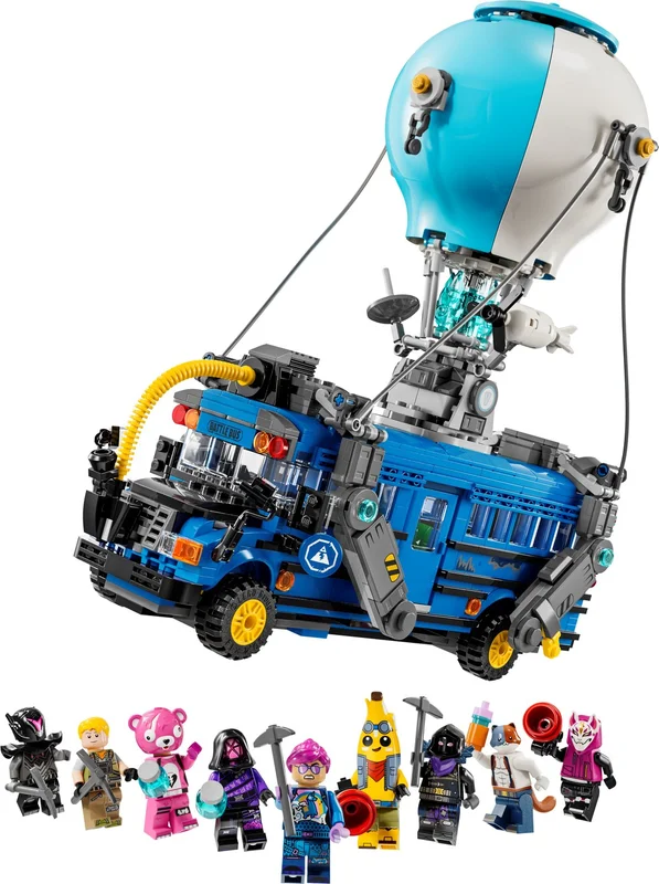 LEGO Fortnite Battle Bus 77073 - штурмовой автобус с воздушным шаром