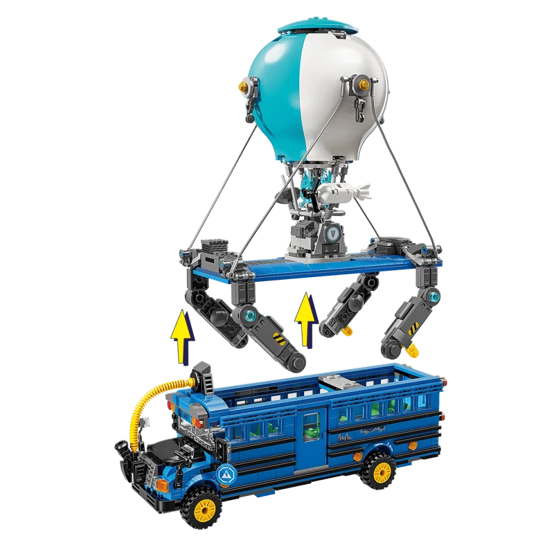 Детали интерьера лего автобуса Fortnite