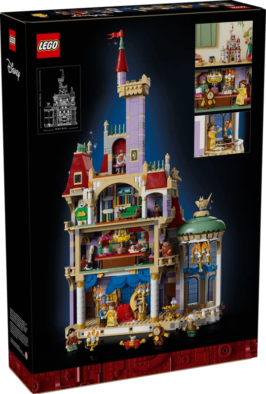 Оборотная сторона коробки LEGO Beauty and the Beast Castle 43263