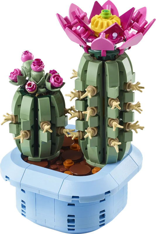 LEGO Цветущий кактус 11509 — два кактуса в пастельно-голубом горшке
