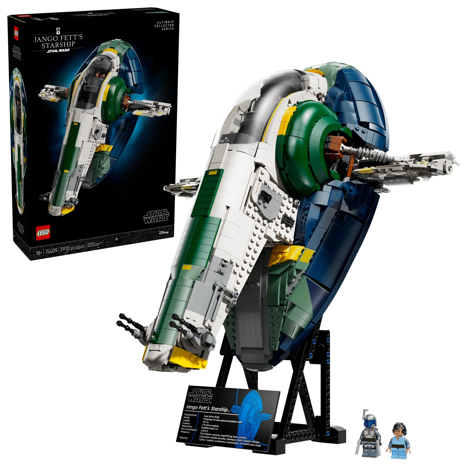 Коробка набора LEGO Star Wars 75409 с кораблём Джанго Фетта