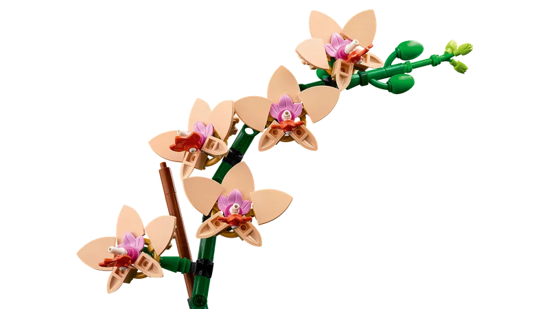Терракотовый горшок и деревянная подставка LEGO Mini Orchid 10343