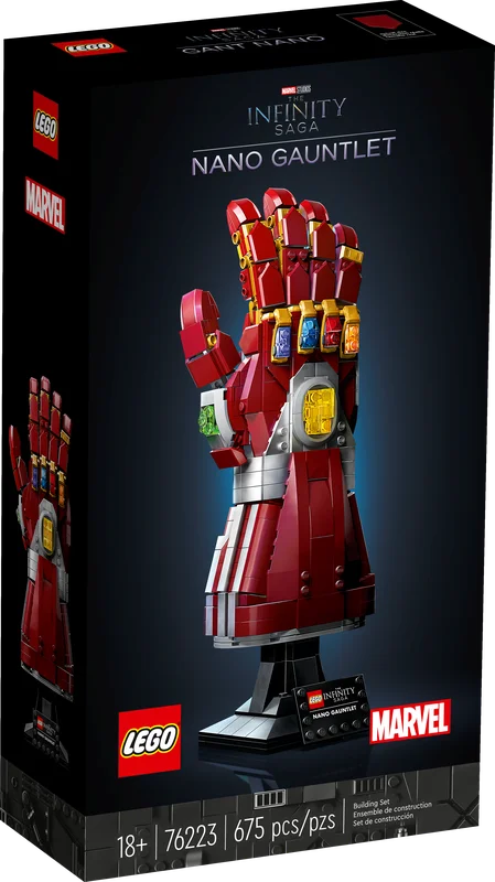 LEGO Nano Gauntlet 76223 — подвижные пальцы и камни бесконечности