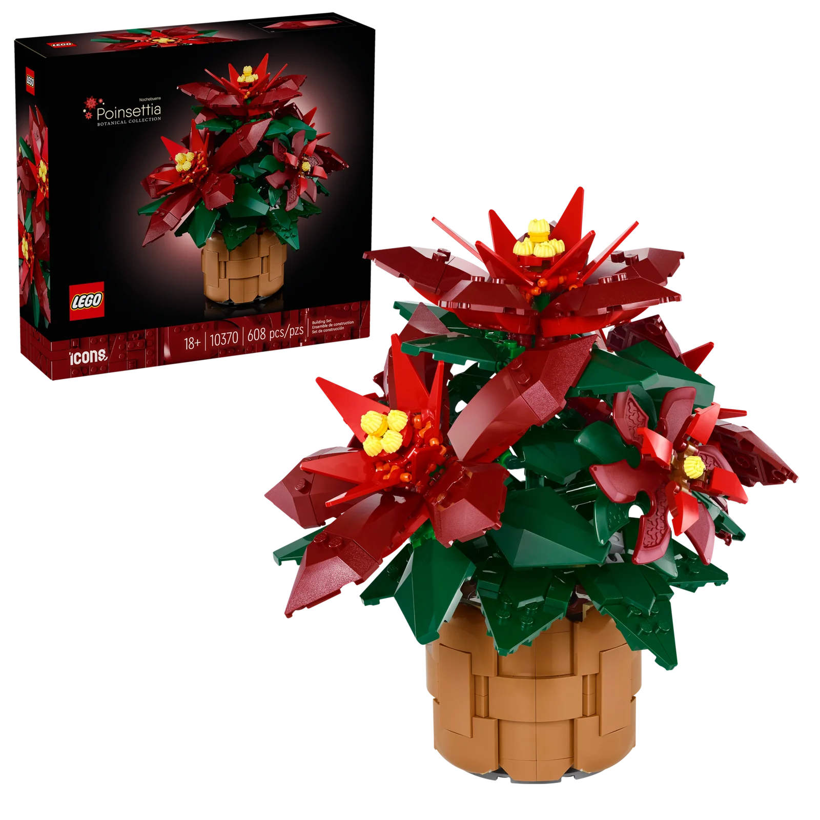 LEGO Poinsettia 10370 - набор и коробка с параметрами