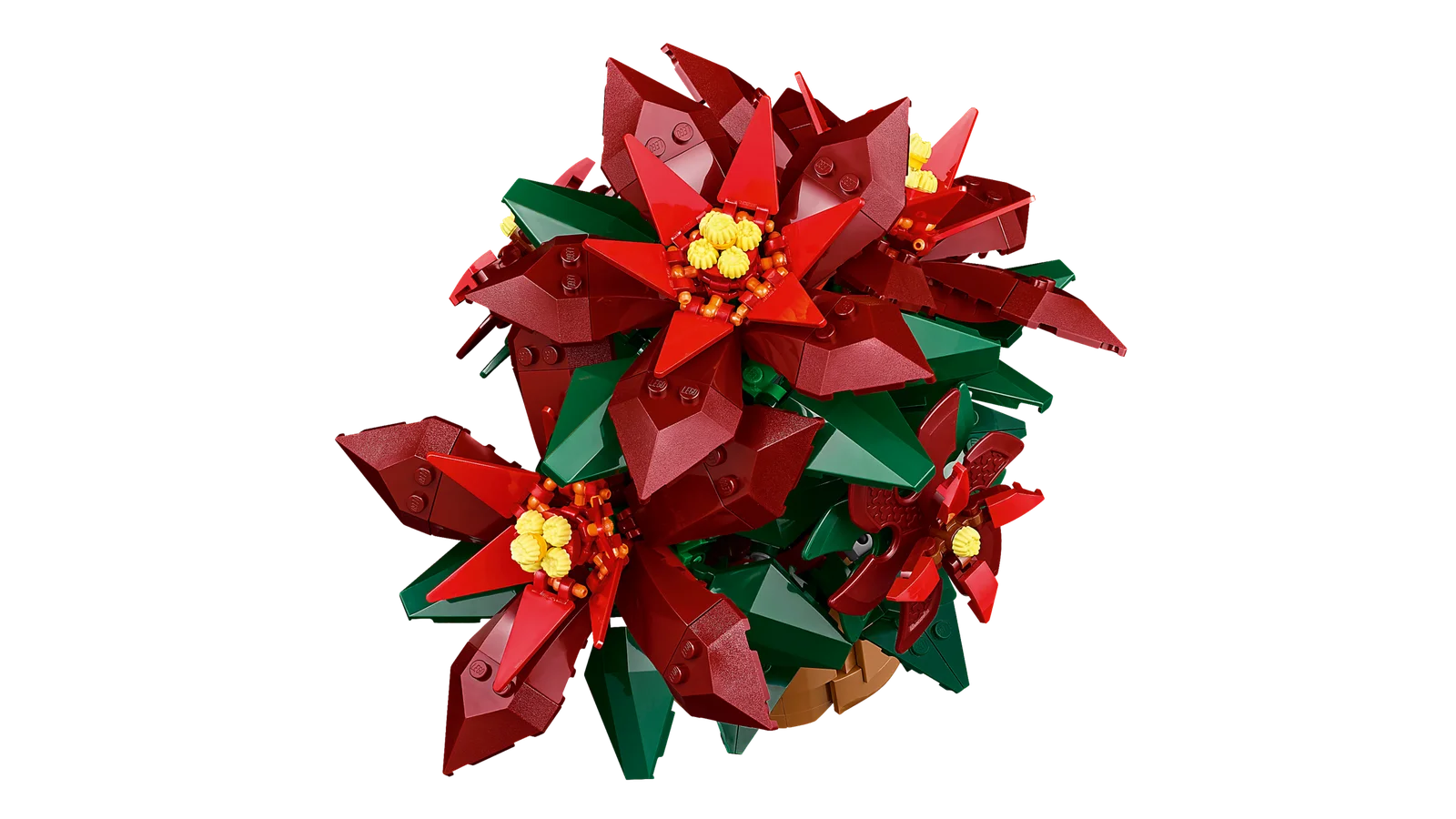 LEGO Poinsettia 10370 - красные прицветники из кубиков
