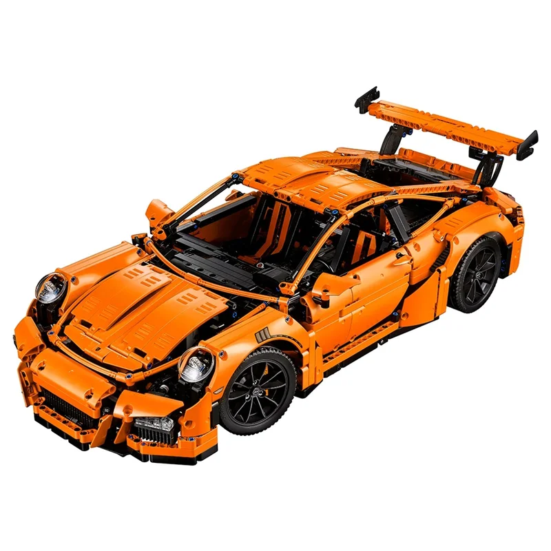 LEGO 42056 Porsche 911 GT3 RS собранный суперкар оранжевого цвета