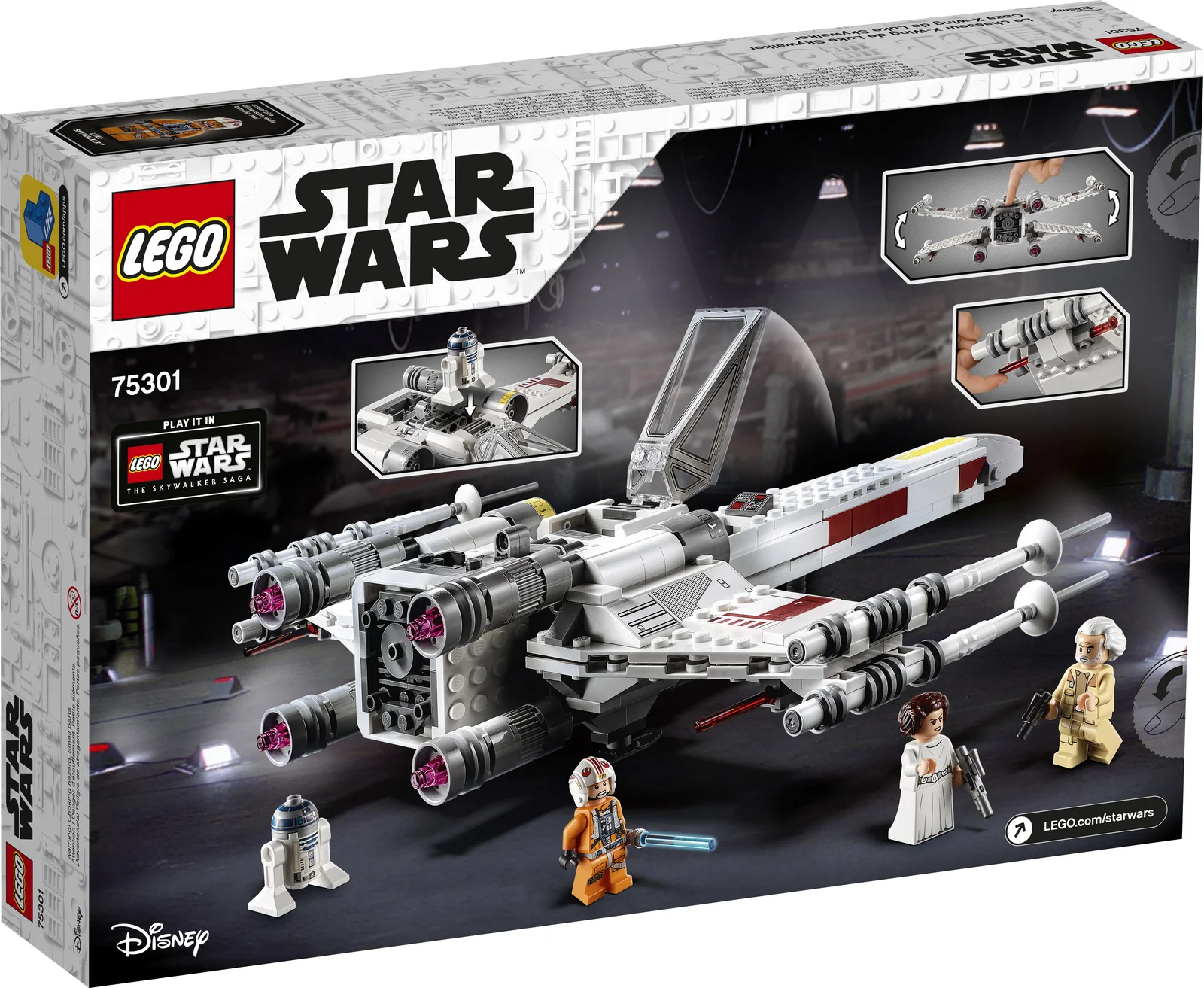 Крылья LEGO X-wing 75301 в атакующем положении
