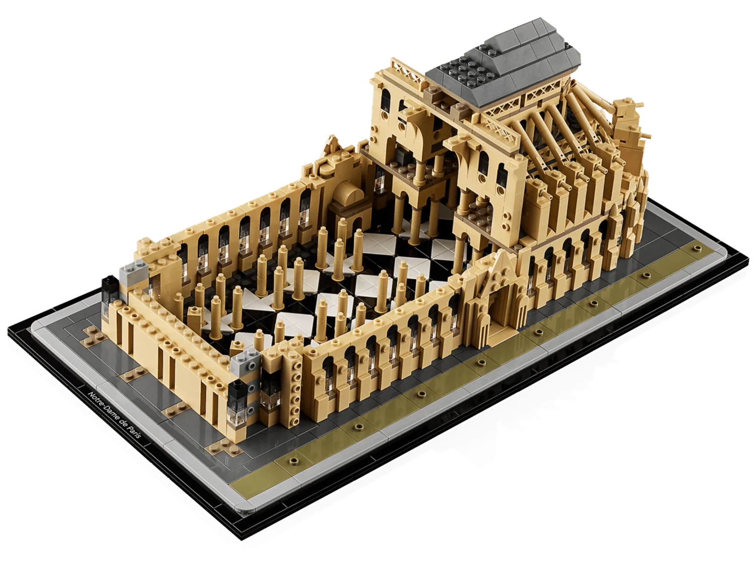 Интерьер LEGO Notre-Dame de Paris 21061 с колоннами