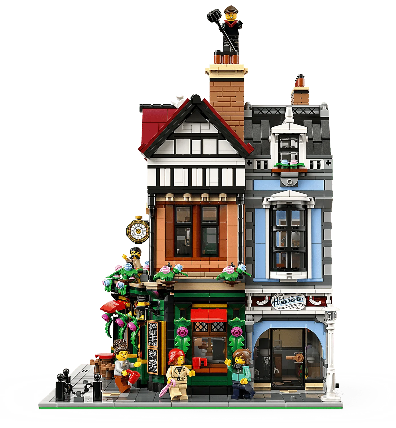 Ресторан и магазин одежды в LEGO Tudor Corner 10350