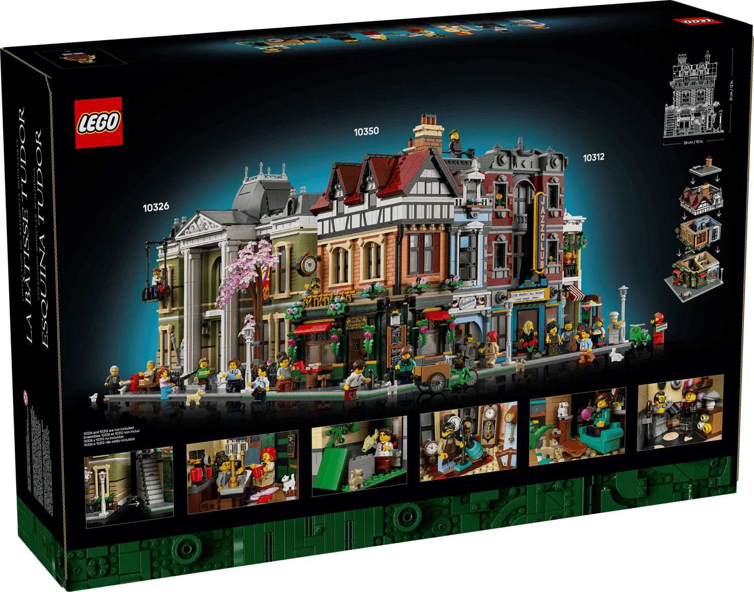 Коробка и набор LEGO Tudor Corner 10350